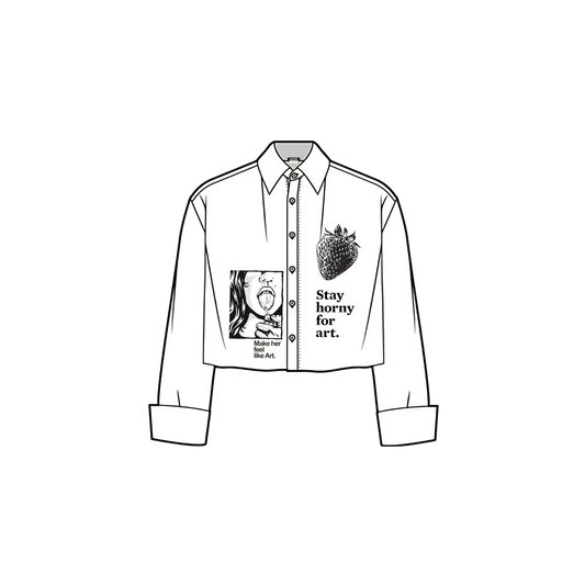 STAY HORNY (F5): Mystery Crop Shirt by Artko Café [WOMENS]