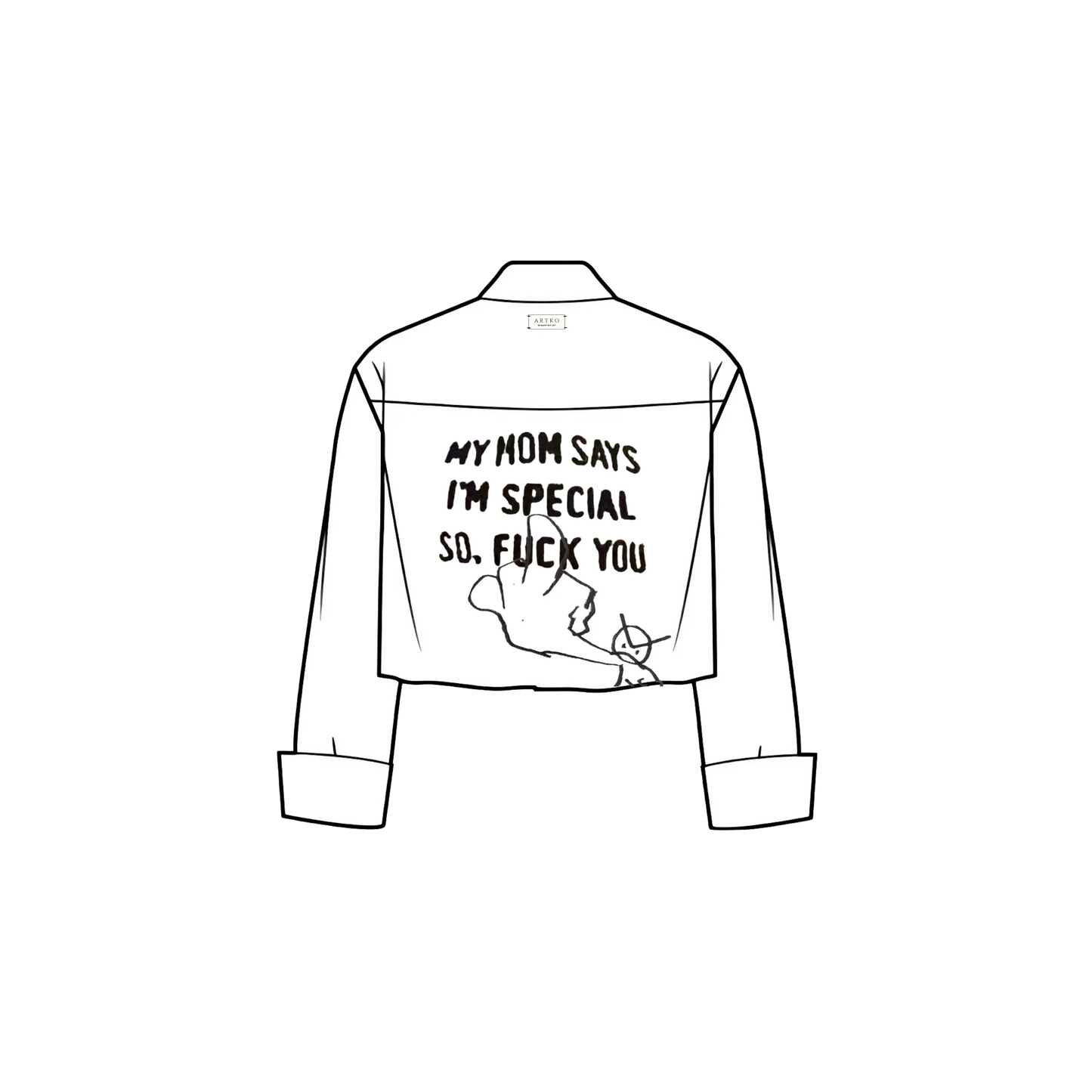 MOM SAYS (B10): Mystery Crop Shirt by Artko Café [WOMENS]